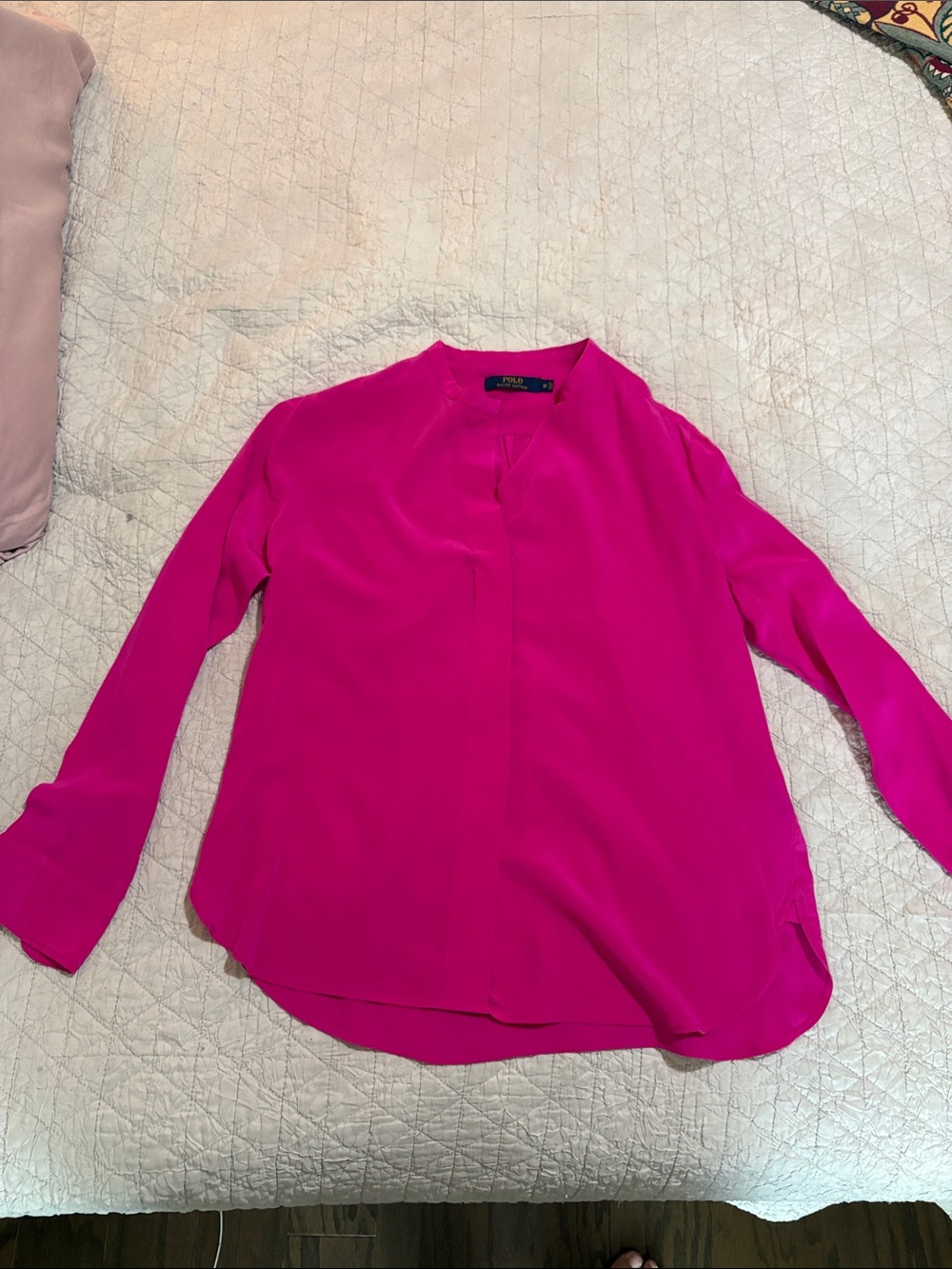Ralph Lauren Bright Fuchsia Long-Sleeve Blouse